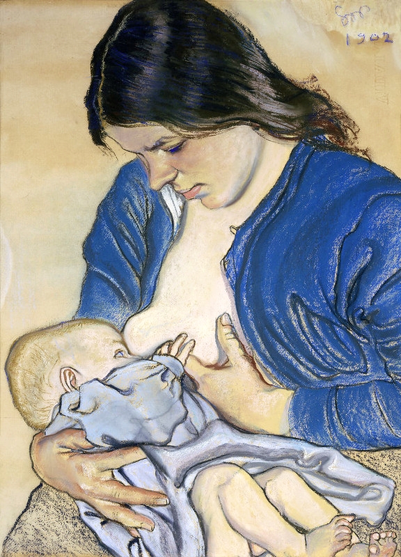 Lactancia materna. Autor: Stanisław Wyspianski